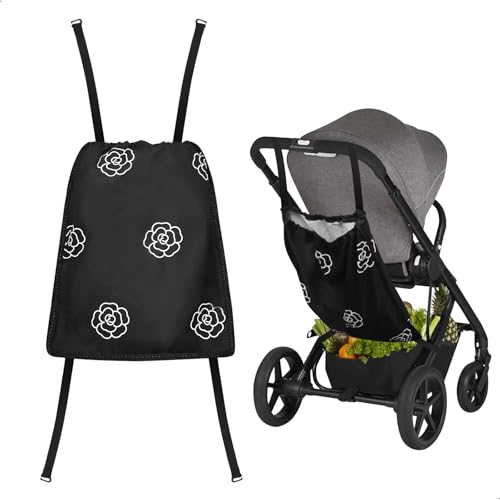 Kinderwagen Einkaufstasche Kinderwagennetz, Universal Einkaufsnetz für Kinderwagen Schwarz Buggys Einkaufstaschen Aufbewahrungstasche für Kinderwagen Sportwagen Rollstuhl, 1 Stück