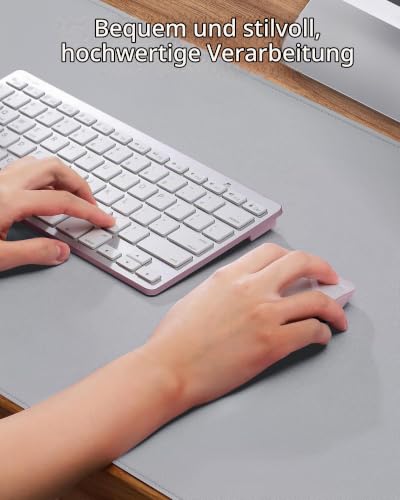 AFIING Schreibtischunterlage aus PU Leder, Große Mausmatte, Rutschfest & Wasserdicht, Tischunterlage für Büro… – Ansicht 3