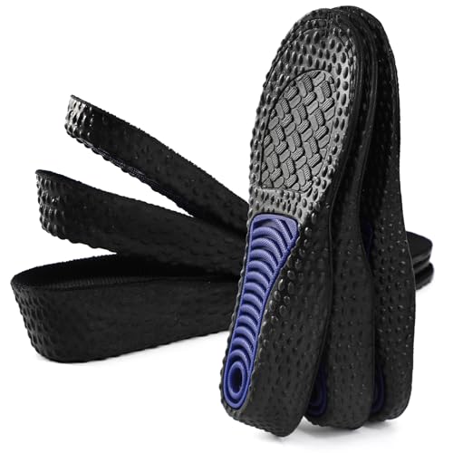 Image of Height Increase Insole Elastic Shock Absorbing Sports Shoe Insoles, Heel Lift Inserts Elevator Insoles for Men & Women (1.5cm-Black, Women US 7-8.5)