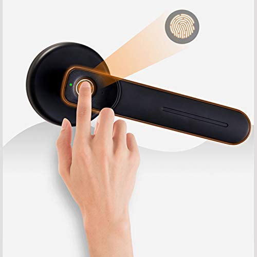 Cigooxm Smart Fingerprint Handle Lock Trava de porta elétrica com sensor automático Chave mecânica T