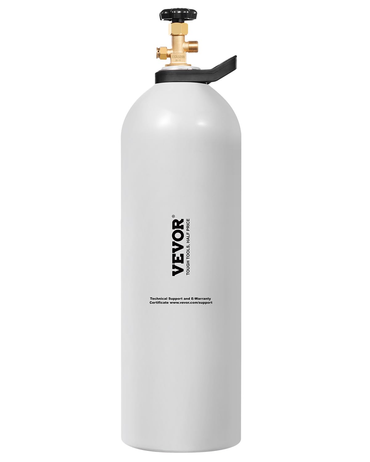 VEVOR CO2 Tank, 20 lbs New Aluminum Alloy Cylinder, CO2 Air Tank with Spray Coating, CGA320 Valve, Handle &amp; Adjustable Pressure, DOT &amp; TC Approved Cylinder for Draft Beer Dispensing
