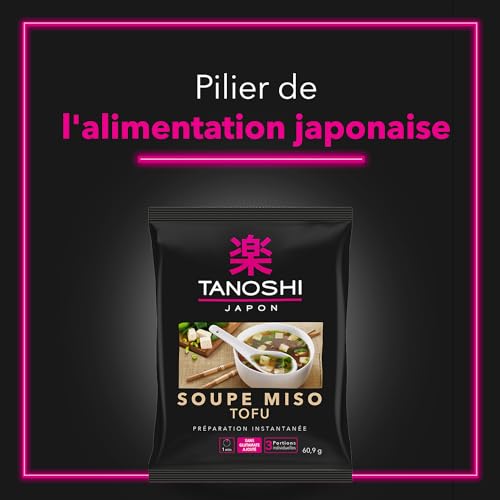 Soupe Miso Instantanée Au Tofu Tanoshi Le Sachet De 60 9g - vue 3