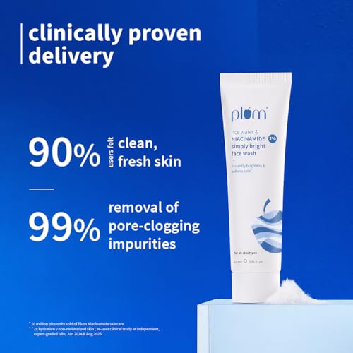 Image of Plum Simply Bright 2% Niacinamide Face Wash 15ml