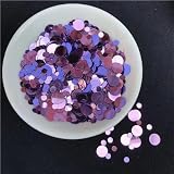 20 g/paquete de lentejuelas para uñas de varios tamaños, 3mm, 6mm, con forma de punto, para decoración de uñas, manicura de señora, confeti de boda, decoración de bolsas, Color lentejuelas