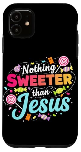 Nothing Sweeter Than Jesus Christmas Faith �N���X�`����T�V���c �X�}�z�P�[�X iPhone 11 �p