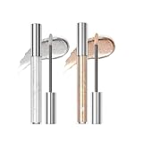 Virecose 2 Pezzi Rossetto Glitter Argento e Oro Chiaro, Rossetto Lucido, Colore duraturo, Rossetti Multifunzionali Brillante