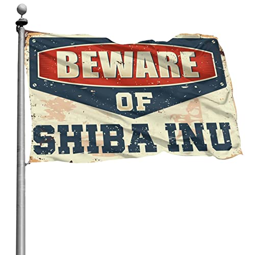 Bandera de autocaravana Shiba Inu de 152x244 cm para decoración de habitaciones juveniles