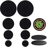 AHFCANG Plant Coaster Mat Reversible(Fabric/Leather),8Pcs Plant Coasters 4 Sizes(4/6/8/10inch) Plant Coasters for House Plants Indoor & Outdoor,Household Products Absorbent/Waterproof(8pcs Set)