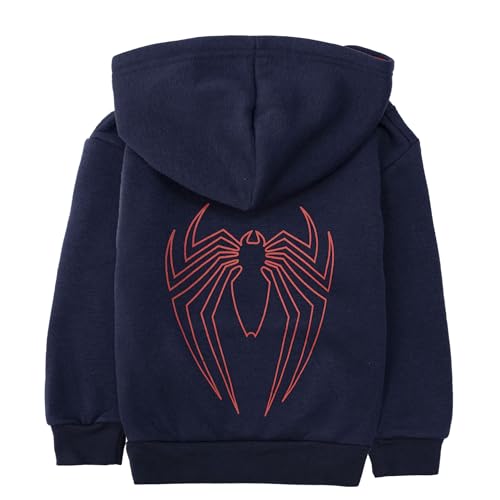 Sweat Spiderman enfant 3 ans capuche bleu marine pull Marvel 6998 - 3