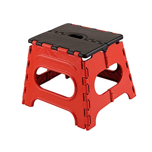 Image of Stool 12 Inches Super Strong Folding Step Stool for Adults and Kids, Kitchen Stepping Stools, Garden Step Stool Kitchen Stool