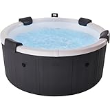 Miweba Whirlpool MSpa Denver mit Fester Außenwand | 6 Personen Spa Ø182x70cm | RGB LED-Beleuchtung | App Steuerung | 130 Massagedüsen | Ganzjähriger Einsatz Winterfest | In & Outdoor Pool | Gartenpool