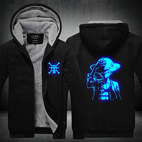 One Piece Anime Hoodie Sudadera con Capucha Sweatshirts Unisex Cosplay Invierno Espesar...