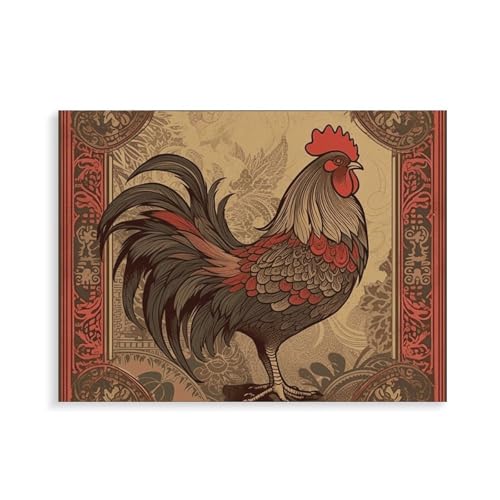 Kit peinture par numéros encadré coq idée cadeau adulte