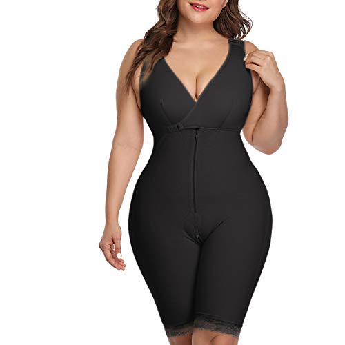 TOPMELON Women Postpartum Recovery Plus Size Full Body Shaper Compression Firm Control Shapewear