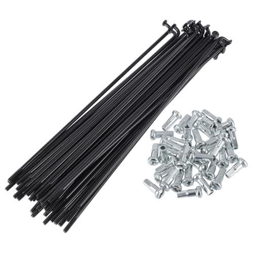 RATCHROLL 1 Set Universal Bicycle Spokes 13G 130mm Length Bike Wheel Spokes Nipple Black 45 Steel