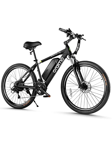 Oraimo Electric Bike For Adults, Exclusive 4A 3H Fast Charger, 26" Mountain Ebike With 350W Bafang Motor, 36V 13Ah Removable Li-Ion Battery, Shimano 21 Speed, Air Saddle #TOP12