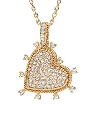 Gold-CZ Pave Heart