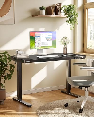 Image of ARTIKEL Case 1.0 Electric Height Adjustable Office Table DIY|100 Kg Wt.|Smart Panel USB & Type C Collision Sensor|Sit Stand Computer Desk|120 X 60 Cm| Brown (Black)