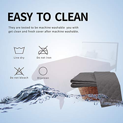 Easy-Going 100% Waterproof Dog Bed Cover Washable Couch Cover Non-Slip Sofa Cover Leakproof Blanket Furniture Protector Cover Reusable Incontinence Bed Underpads For Pets Kids Dog Cat(68X82 In,Gray) #TOP5