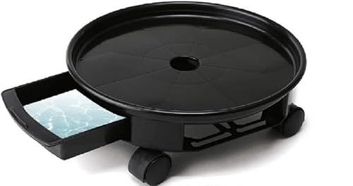 CXVHsertWR rolling plant caddy, Plant Caddy with Wheels Heavy Duty, 1Pack Rolling Planter With Casters(Black,14inch)