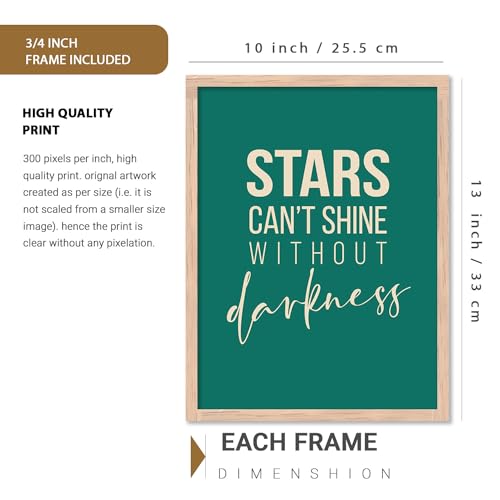Image of kotart Motivational Quote wall frames for wall hanging, Home decor wall paintings for living room, bed room | Poster with glass frames (10x13, H)