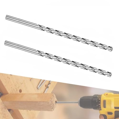 2 PCS 250MM X 10MM Extra Long Hss Drill Bit Set,Twist Drill Bits Straight Shank Tool Drill Bit (10MM)