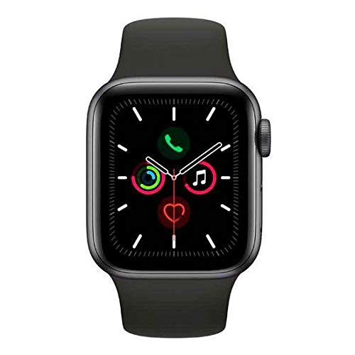 Apple Watch Series 5 Gps, 40 mm, Alumínio Cinza Espacial, Pulseira Esportiva Preto e Fecho Clássico