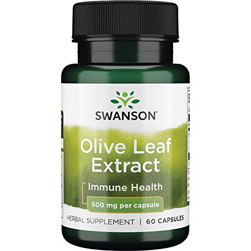 Swanson Olive Leaf Extract Immune Health Cardiovascular Health Antioxidant Support Super Strength Supplement 750 mg 60 Capsules (standardized to 20% oleuropein)