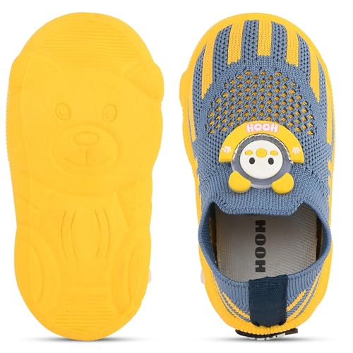 Image of HOOH Baby Walking Shoes with Whistle Sound, Slip-on Knit Breathable Shoes for Baby Boys & Girls Upto 0 Months to 24 Months