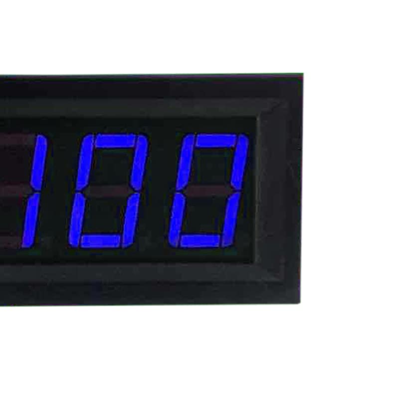 Generic 0.56 Inch Easy Install 0-100V Digital High Voltage Tester for Plastic DIY Enthusiasts (BLUE)