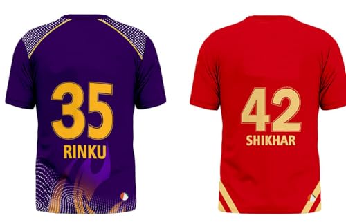 Image of Sports India IPL Cricket Team T Shirt Jersey Combo for (Kid's, Boy's & Mens) L744