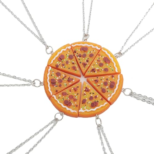 Pendentif Pizza mode : collier résine et porte-clés amoureux tendance