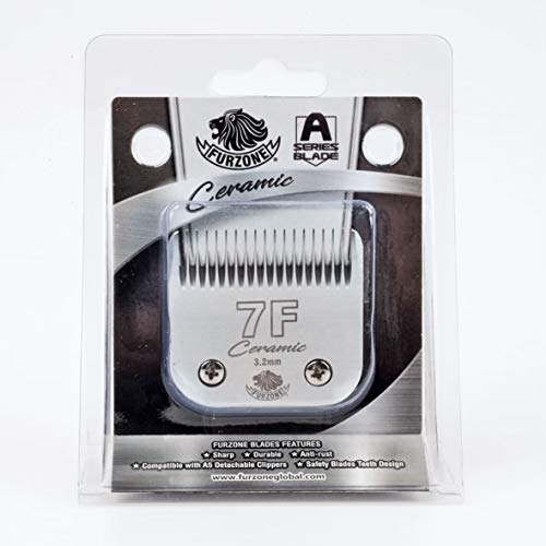 Furzone Detachable Ceramic Blade - Size 7F Blade 1/8", Made of High-Tech Ceramic Materials, Compatible with Most Andis, Oster, Wahl A5 Clippers - Image 3