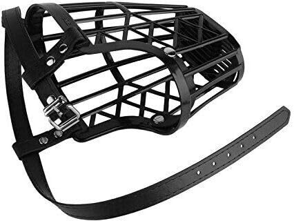 PETJOY Adjustable Strap Muzzle 3No. - Ensure Pet Safety & Comfort, Prevent Biting - Perfect for Dogs, Ideal for Walks, Training & Grooming, Promote Dog's Well-Being (Medium, Black)