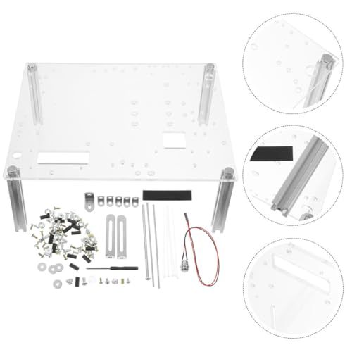 Gabinete ordenador marco abierto Kisangel Matx soporte transparente para ensamblaje, compatible para PC DIY con ventilación por aire y visibilidad de componentes, ideal para gamers y profesionales miniatura 2