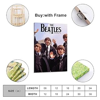 Art du groupe de rock britannique The Beatles – Poster cool à suspendre – Peinture décorative rétro – Décoration murale… - Les Beatles, Paul McCartney, John Lennon, RIngo Starr, George Harrison Art du groupe de rock britannique The Beatles - Poster cool à suspendre - Peinture décorative rétro - Décoration murale… – Image 2