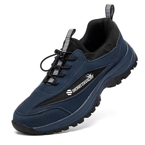 Zapatos casuales de cuero para hombre con interior cálido de invierno