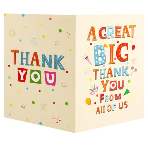 Gosknor Grande Carte de Remerciement, 40x27cm Carte Vœux Géante d'Adieu