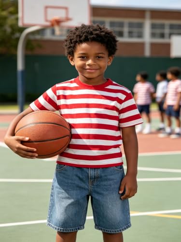 Image of Magic Park 6M-14Y Kid Striped T-Shirt Boys Cotton Tee Basic Top