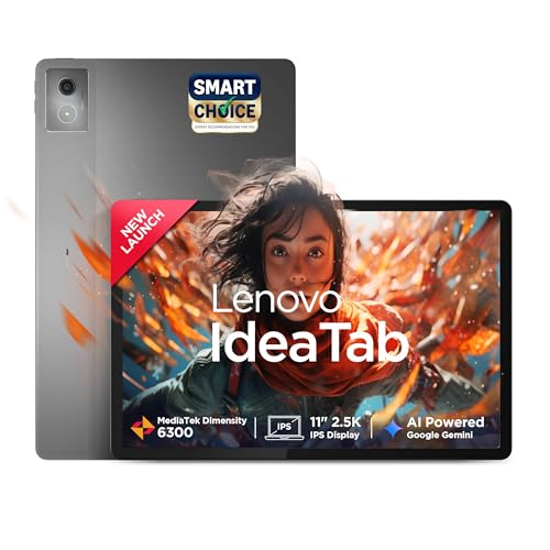 Lenovo Idea Tab Smartchoice |11' Display, 2.5K Resolution, 90Hz Refresh|8GB RAM, 256GB ROM| MediaTek Dimensity 6300| 7040mAh|4 Speakers| USB-C |Wi-Fi | Luna Grey