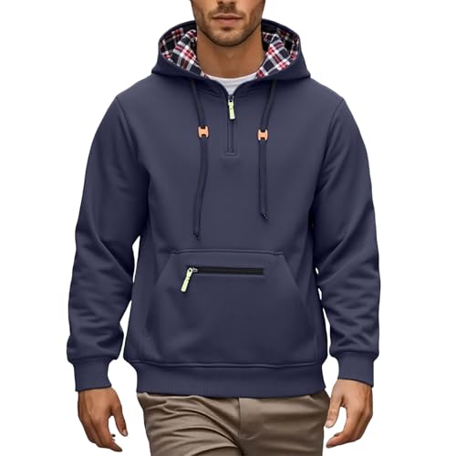 Veste polaire avec capuche homme zippée et col roulé tricoté