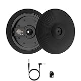 Leconova Cymbals 9-inch 2-Zone Electronic Drum Cymbal Pad | Full Rubber Surface for Realistic Swing | Compatible with Roland CY Series