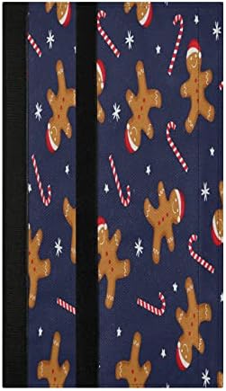 xigua Gingerbread Man with Christmas Hat Refrigerator Door Handle Covers,Keep Kitchen Appliance Clean for Smudges, Fingerprint, Drips & Oil Stain (2pcs)