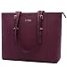 Laptop Bag for Women, Laptop Tote Bag Large Capacity Briefcase Lightweight Computer Bags Fit Up to 15.6 Inch Laptop Notebook Ultrabook,Darkberry