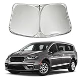 SZYUCHEN Car Windshield Sun Shade Sunshade Compatible with Chrysler Pacifica 2026 2025 2024-2017 Dodge Grand Caravan 2011-2020 Minivan Accessories, Foldable Car Front Window Sun Shield Visor