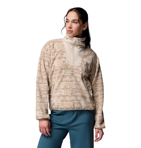 Columbia Sequoia Grove Printed Half Zip Fleecepullover, äußere Schicht aus Polyfleece, umweltfreundliches Material, sichere Taschen, flexibler Besatz, schneller Zugriff - Damen