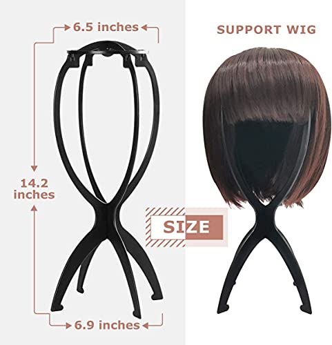 Dreamlover Wig Stand, Wig Head Stand, Wig Holder for Multiple Wigs, Black, 3 Pack