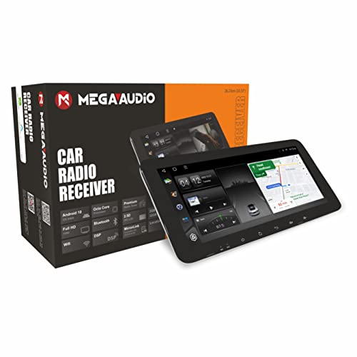 Image of MEGAAUDIO 10.33 inch Universal Android 10 Car Stereo | Floating IPS Display, 4GB RAM, 64GB ROM, DSP Sound Processor | 4G SIM Support, GPS Navigation, 360 Camera, Bluetooth, Split Screen