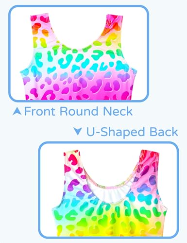 Image of Snowheart Girls Bathing Suit Toddler Swimsuit Girl Hawaiian Floral Ruffle One-Piece Breathable Swimwear 4-10T