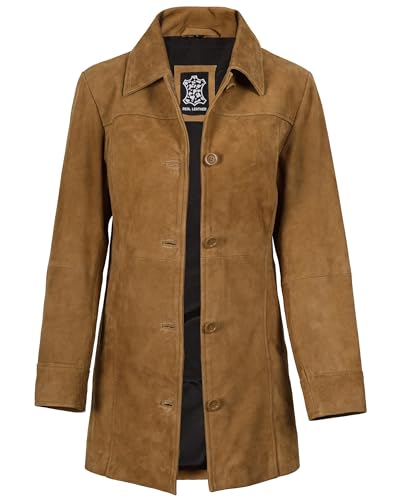 Blingsoul Womens Leather Jacket - Vintage Style Long Leather Jacket Women2